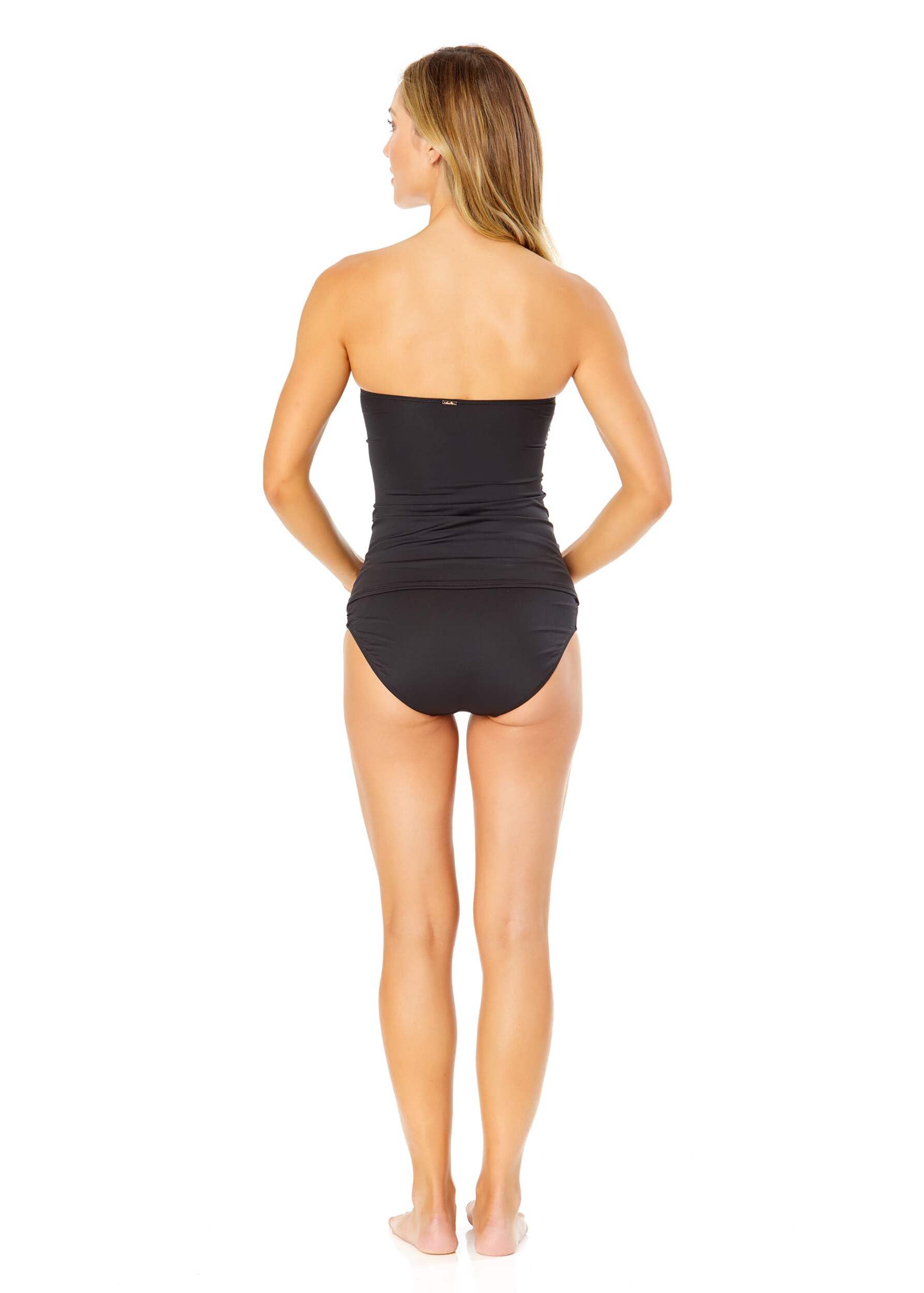 Anne Cole Women's Anne Cole Women's Twist Front Shirred Bandeau Tankini - Image 6