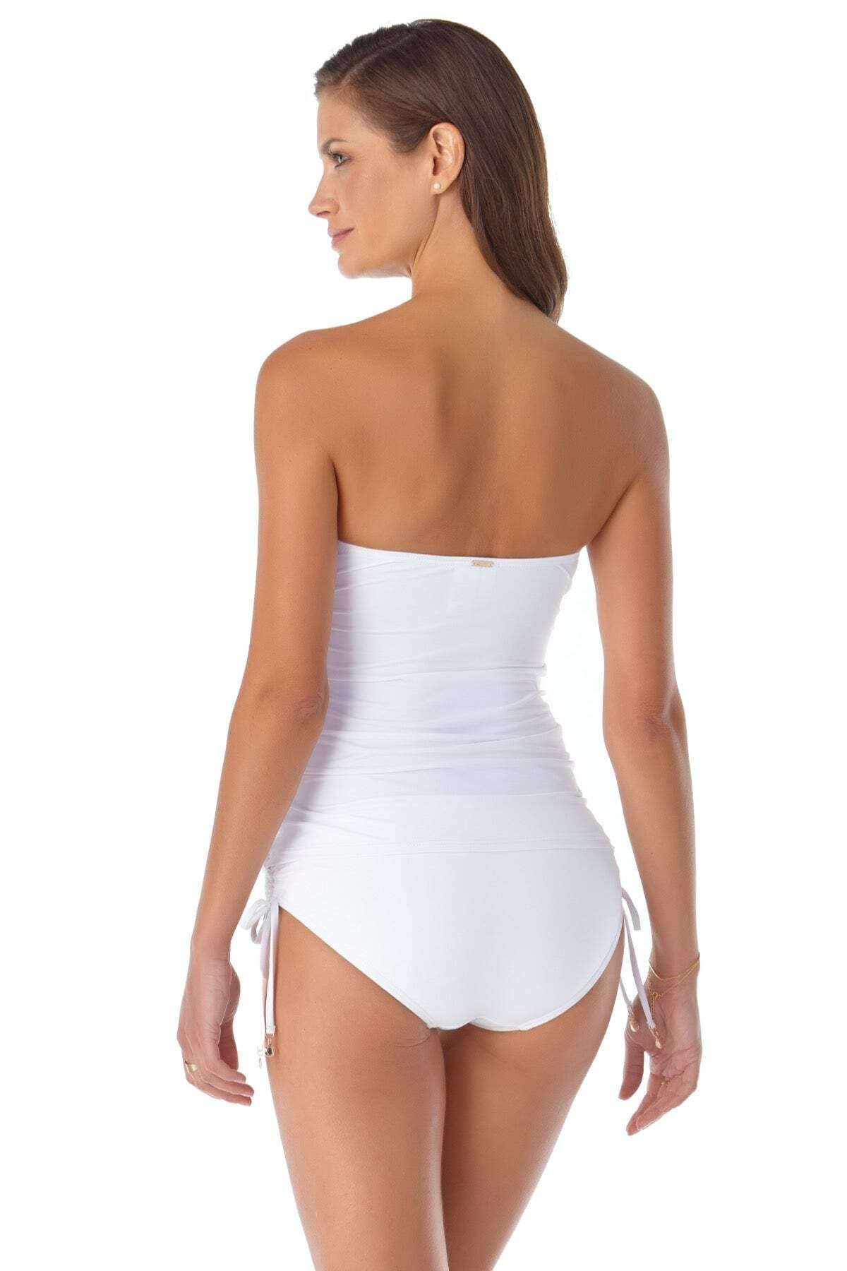 Anne Cole Women's Anne Cole Women's Twist Front Shirred Bandeau Tankini - Image 9